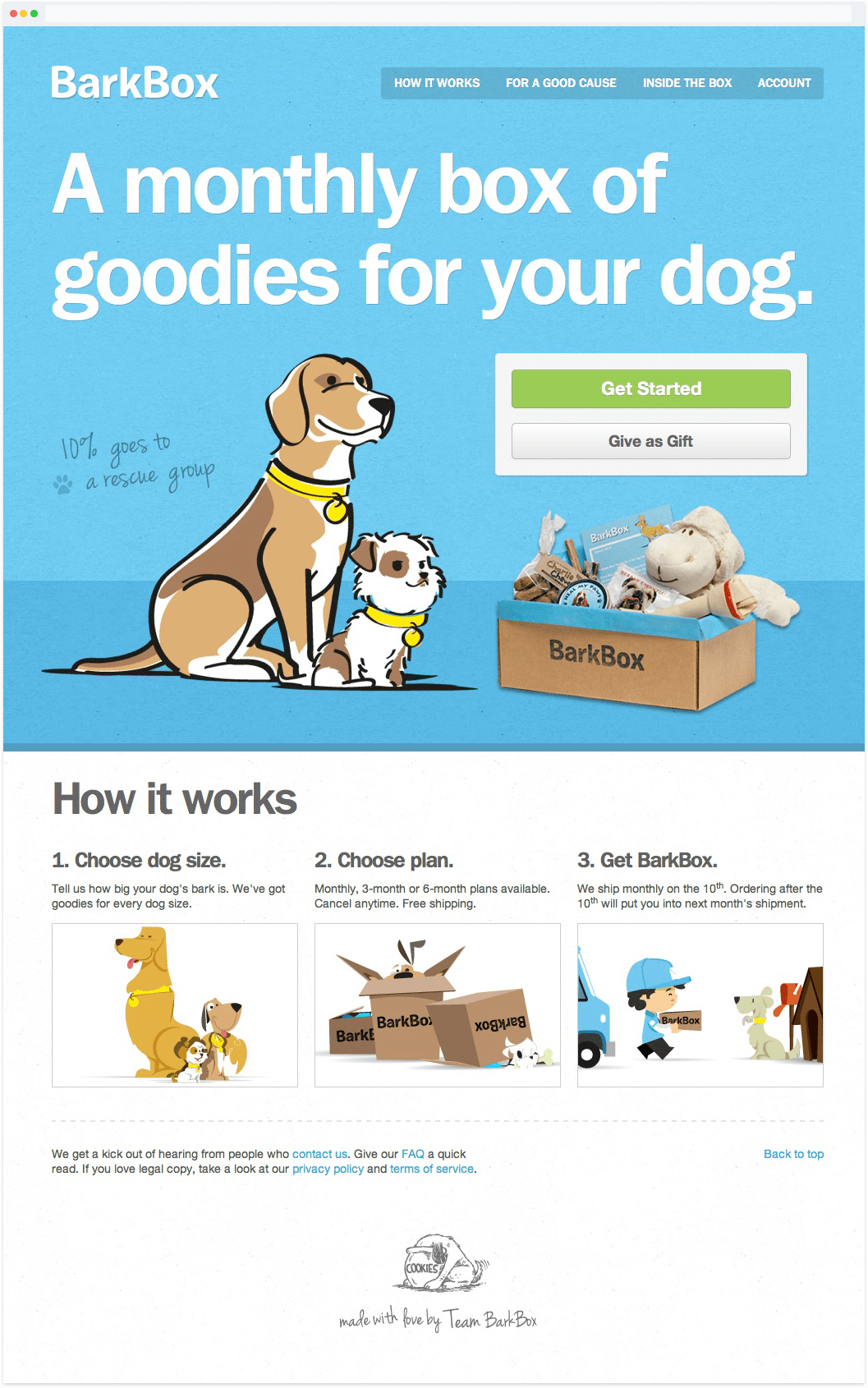 BarkBox homepage screenshot